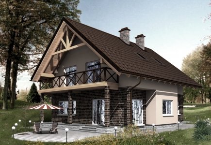 Two-storey house project Jurgita